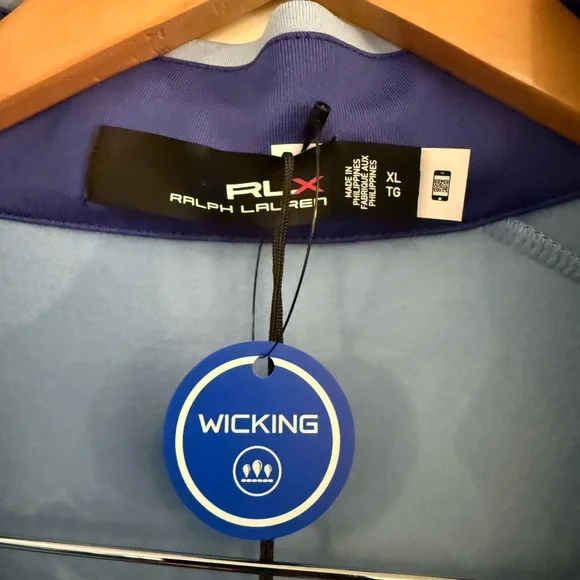 RLX Ralph Lauren Blue Wicking Shirt - Picture 1 of 6